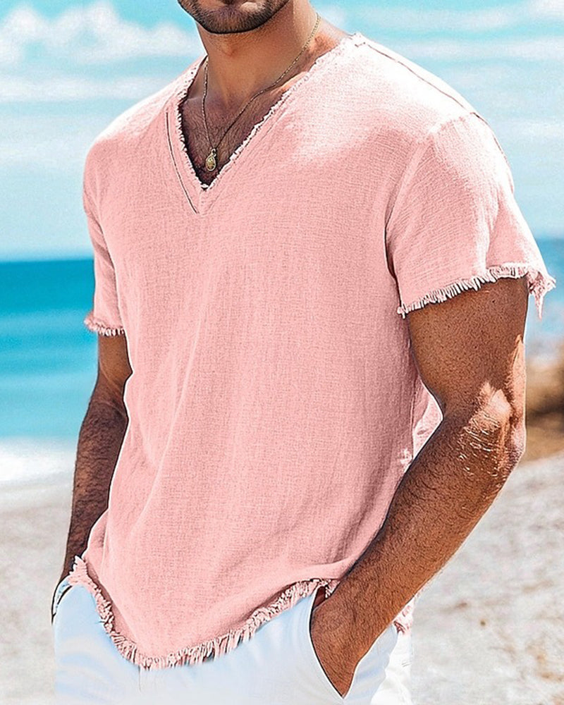 T-Shirt Homme Uni Manche Courte