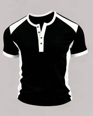 T-Shirt Homme Bloc De Couleur Gaufré