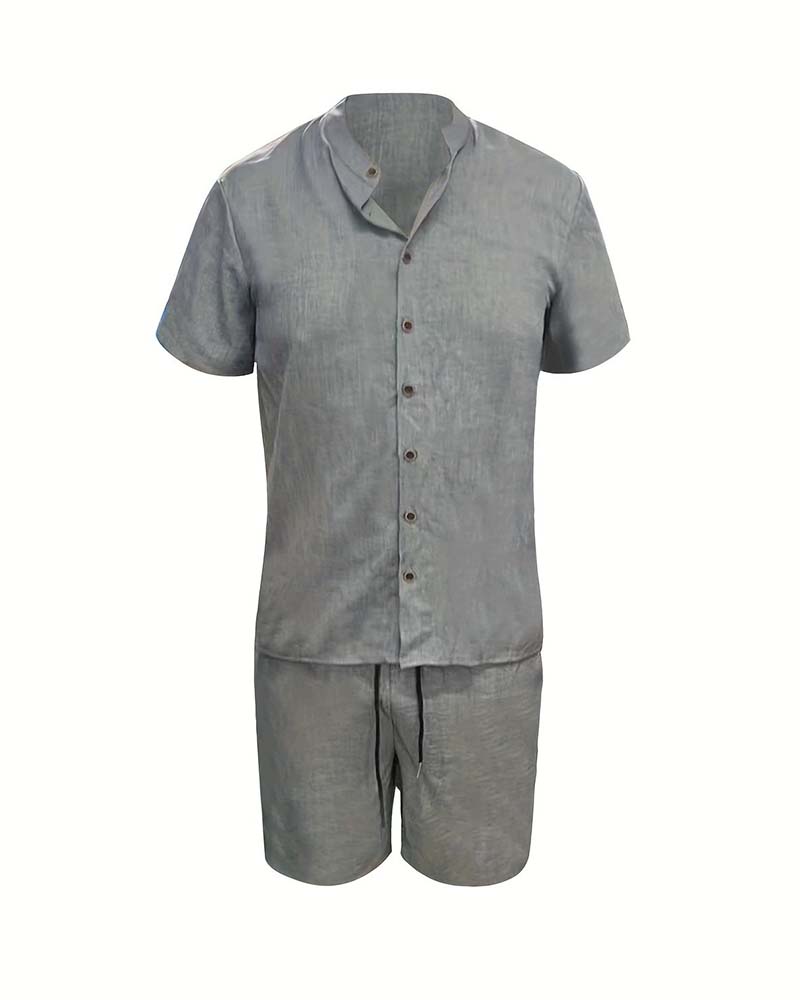 Ensemble Hommes Chemise Manches Courtes Et Short