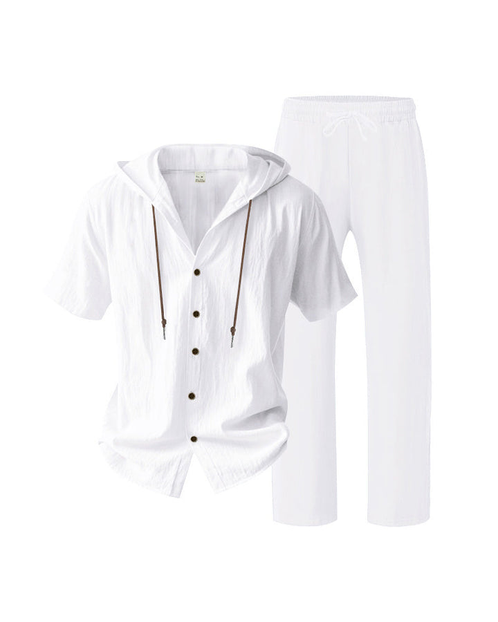 Ensemble Deux Pièces À Capuche Léger Pour Homme Pour Une Tenue Décontractée Estivale