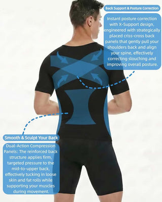 T-Shirt Homme Manches Courtes Affinant