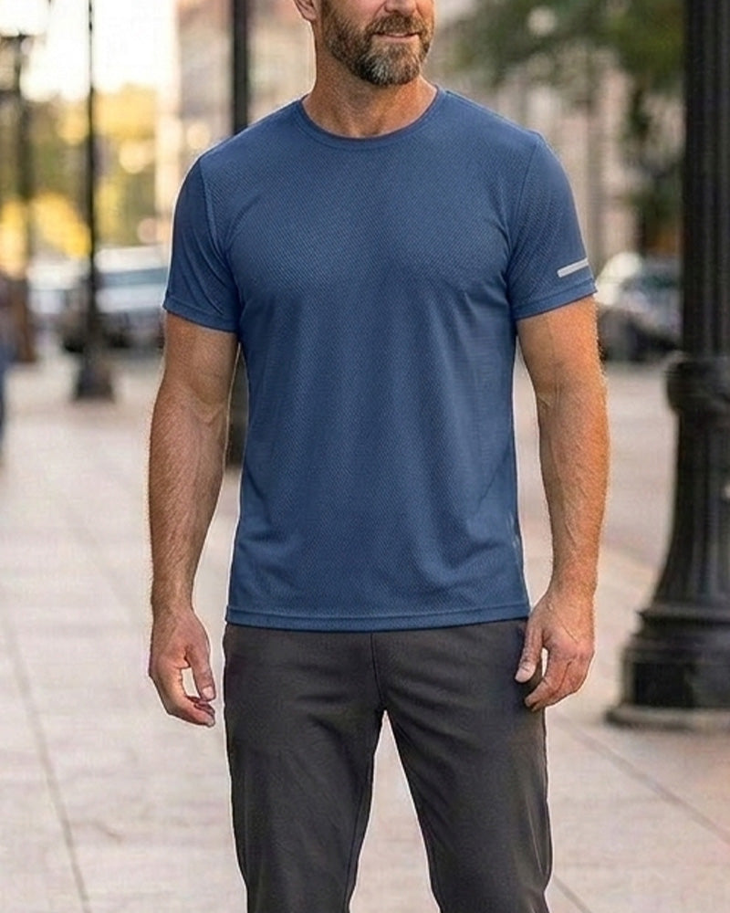 T-Shirt Hommes Unie Manches Courtes Athlétique