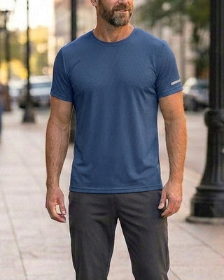 T-Shirt Hommes Unie Manches Courtes Athlétique