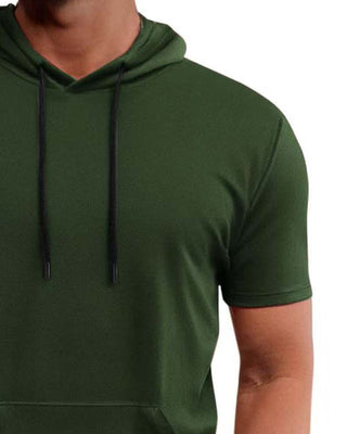 T-Shirt Capuche Séchage Rapide Manche Courte
