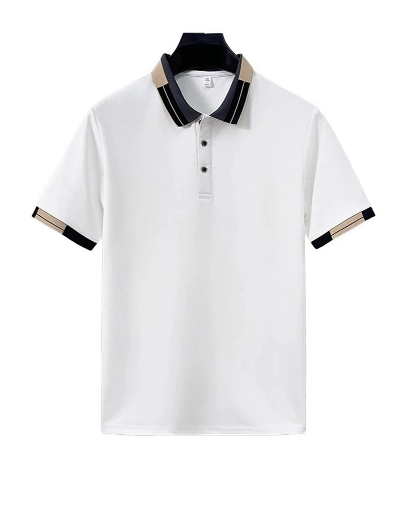 Chemise Bloc De Couleur Manche Courte Polo