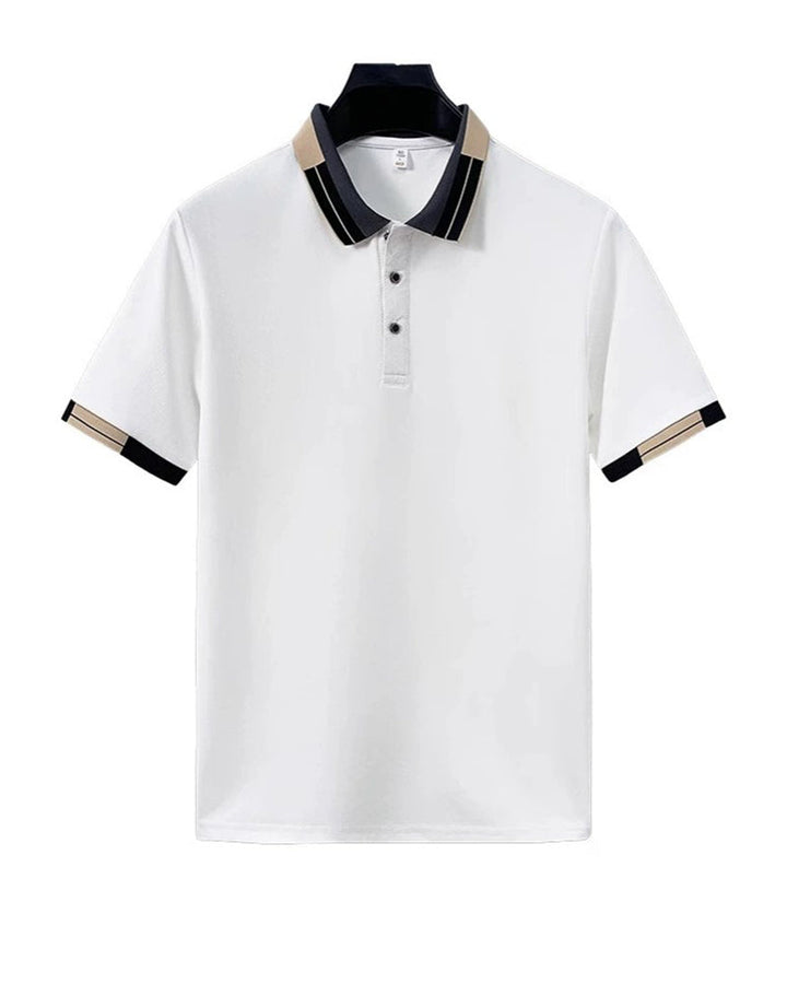 Chemise Bloc De Couleur Manche Courte Polo