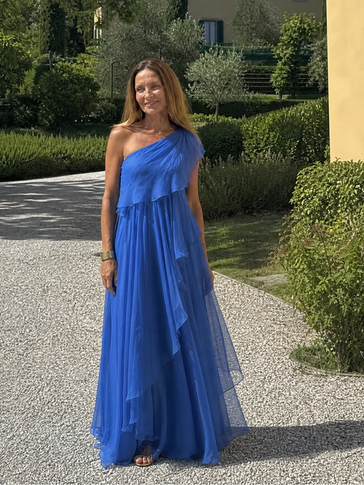 Thérèse | Robe Maxi À Une Épaule À Volants