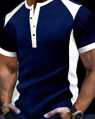 T-Shirt Homme Bloc De Couleur Gaufré