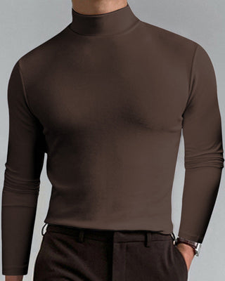 T-Shirt À Manches Longues Pour Homme Avec Col Ajusté