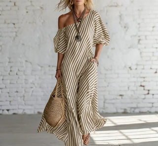 Alicia | Robe Maxi Rayée Côtière