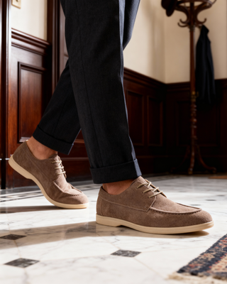 Chaussures en daim à lacets haut de gamme