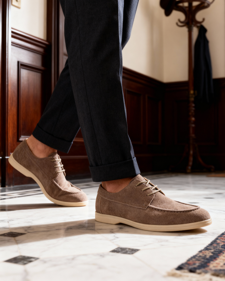 Chaussures en daim à lacets haut de gamme