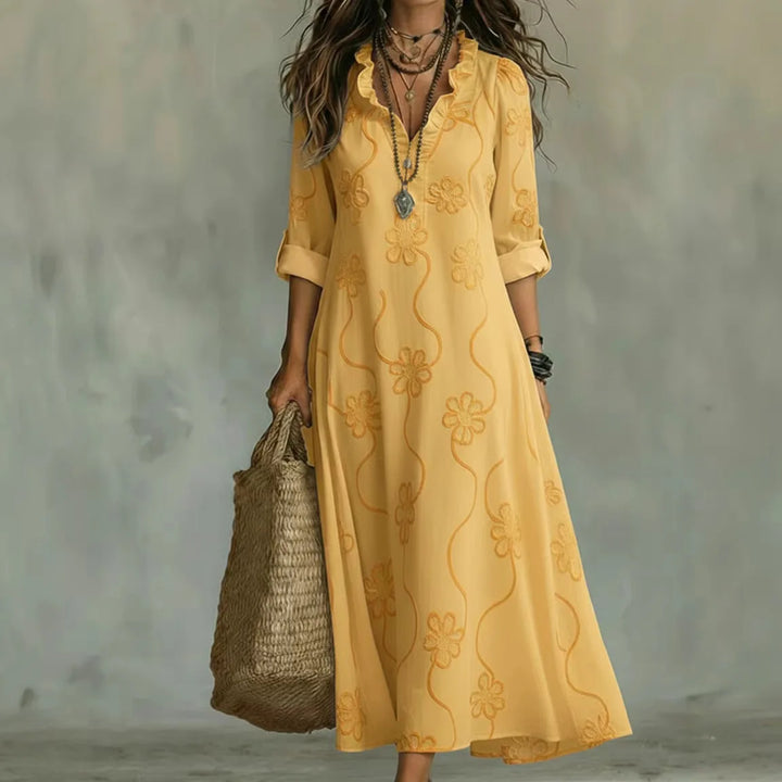 Mathilde | Robe Longue Fleurie d&