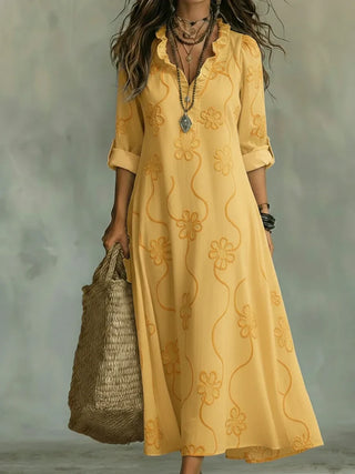 Mathilde | Robe Longue Fleurie d&