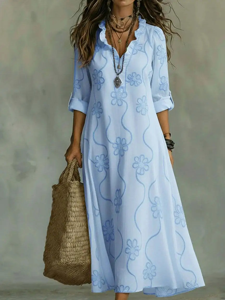 Mathilde | Robe Longue Fleurie d&