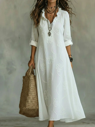 Mathilde | Robe Longue Fleurie d&