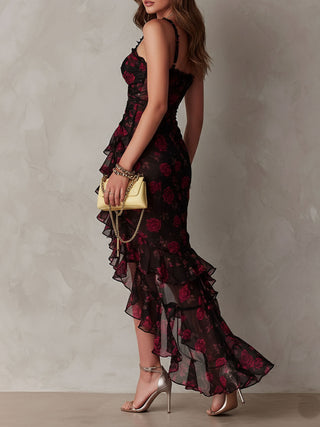 Louise | Robe Bohème à Volants Fleurie