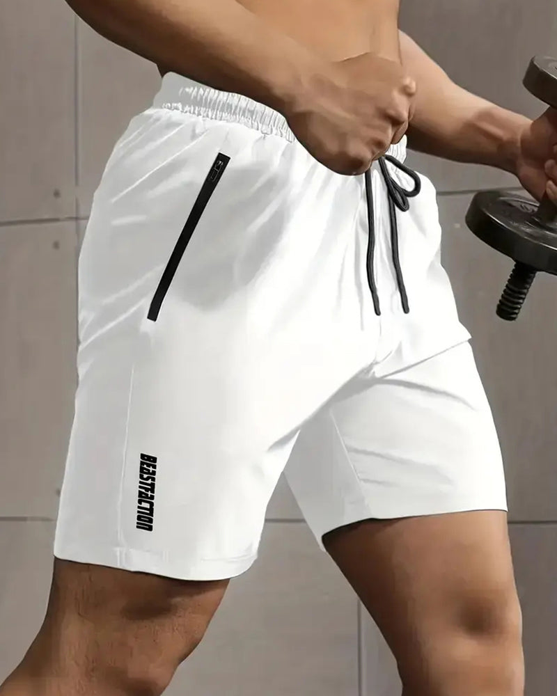 Short Hommes Séchage Rapide Poche Zip Athlétique