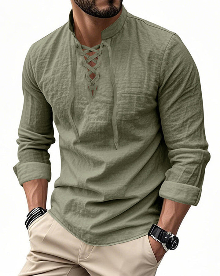 Chemise Homme Décontractée De Couleur Unie – Classique, Confortable &amp; Polyvalente À Associer 👔