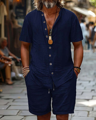 Ensemble Hommes Chemise Manches Courtes Et Short