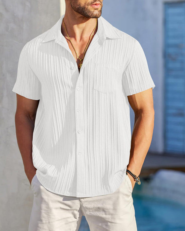 Chemise Homme Col Boutonné Rayée