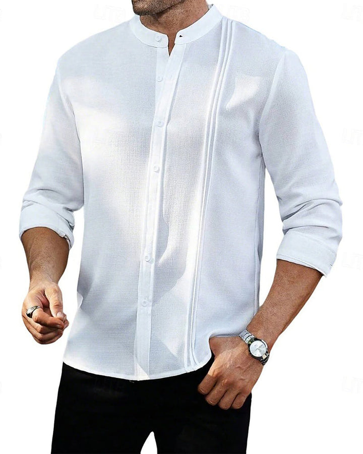 Chemise Hommes Mode Mini Col Mandarin
