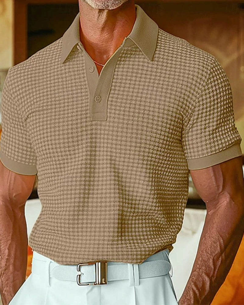 T-Shirts Revers Bouton Manches Courtes Polo