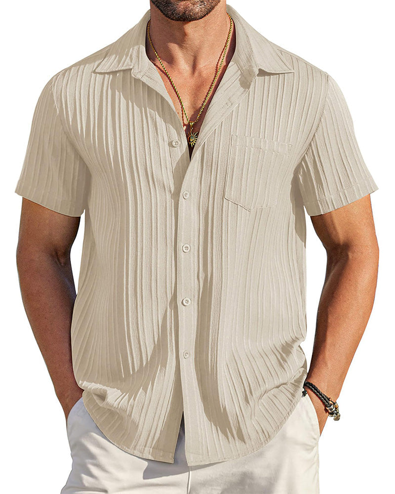 Chemise Homme Col Boutonné Rayée