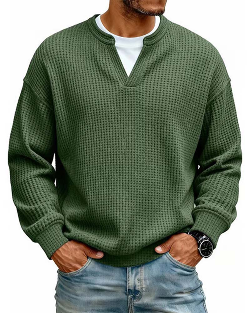 Sweatshirt Homme Col Rond Fausse Superposition