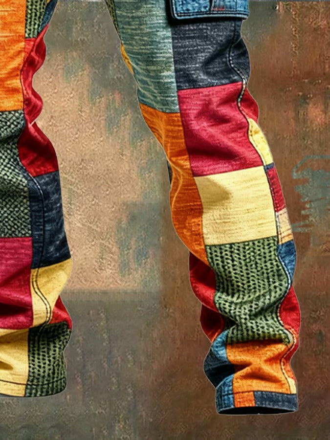 Danoir Paris™ | Pantalon cargo homme patchwork