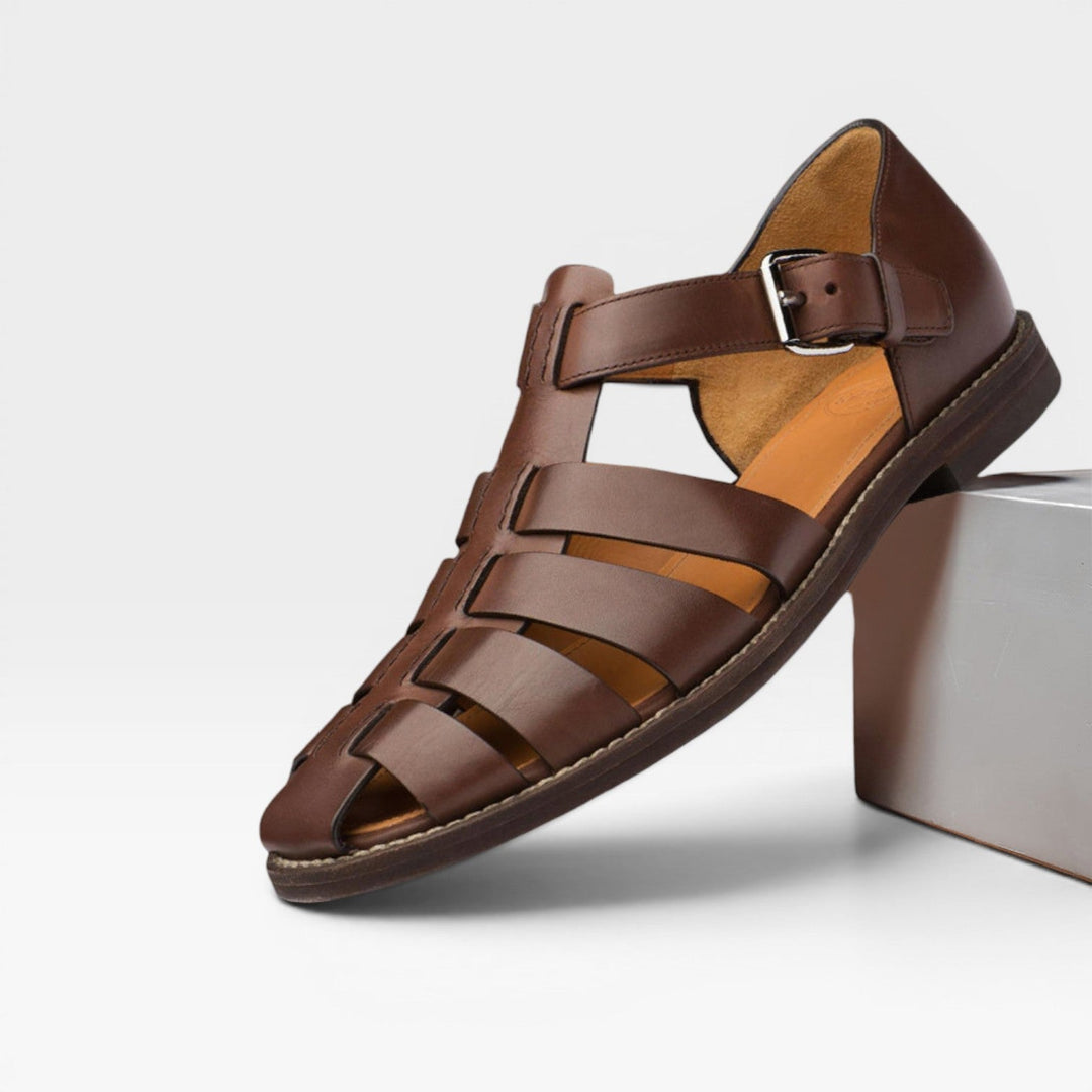 Sandales fisherman en cuir pour hommes – Style estival classique à bout fermé