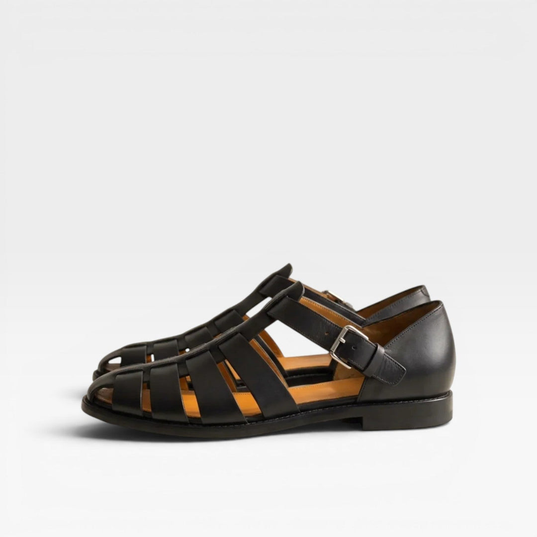 Sandales fisherman en cuir pour hommes – Style estival classique à bout fermé