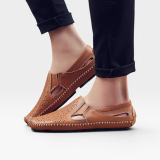 Mules en cuir style italien pour hommes – Mules d&