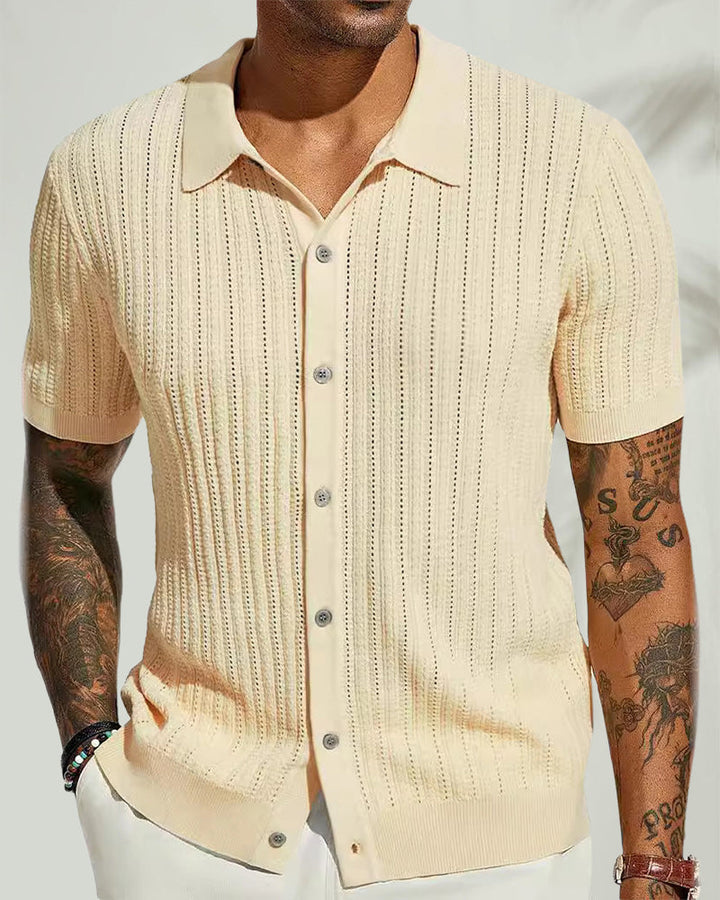 Chemise Homme Uni Creuse Respirante