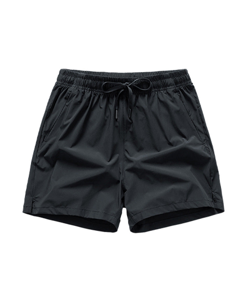 Shorts Hommes Taille Élastique Poche Séchage Rapide Ice-Soie Sport