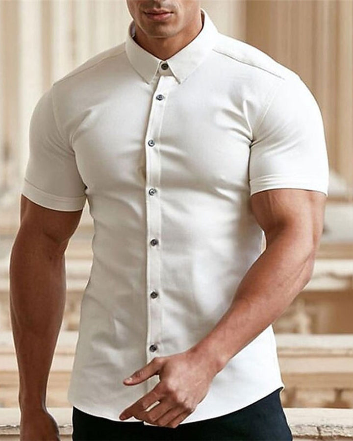 Chemise Homme Manches Courtes Stretch