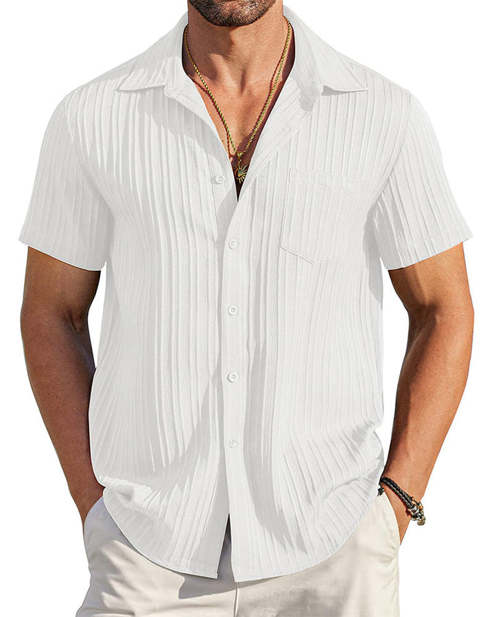 Chemise Homme Col Boutonné Rayée