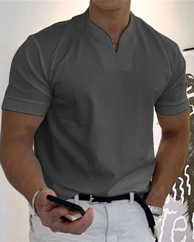 T-Shirt Hommes Gentlemans Business Manche Courte Fitness