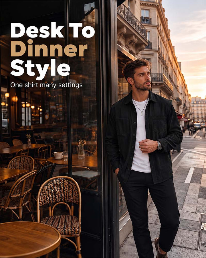 👔 Veste Chemise Décontractée En Velours Côtelé Pour Homme – Texture Classique Rencontre Confort Quotidien