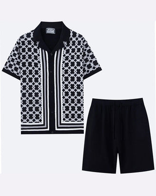 Ensemble Cardigan Manches Courtes Et Short Deux Pièces