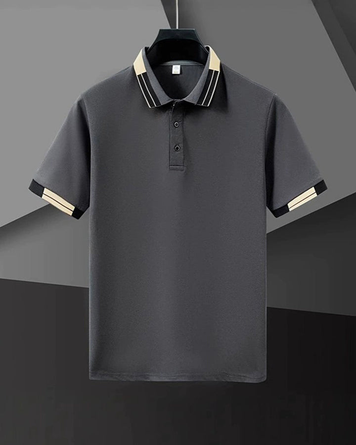 Chemise Bloc De Couleur Manche Courte Polo