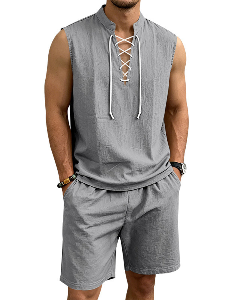 Ensemble Homme Col V Deux Pièces