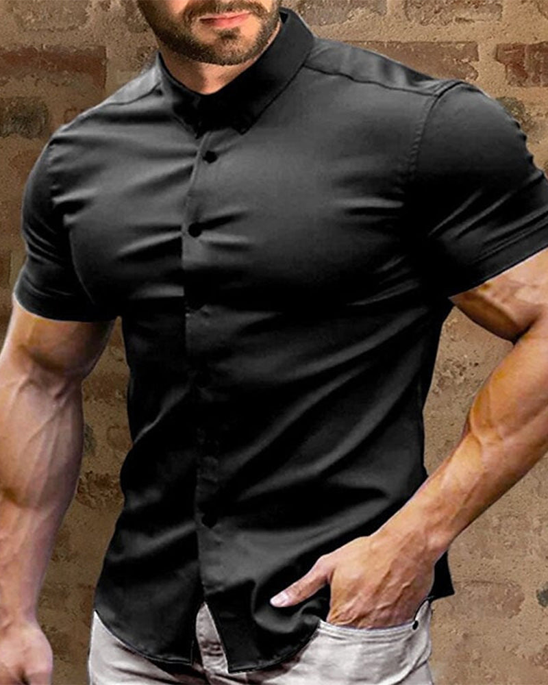 Chemise Homme Manches Courtes Stretch