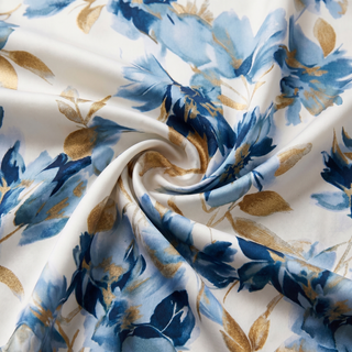Éléa | Robe Midi Portefeuille Fleurie Dorée