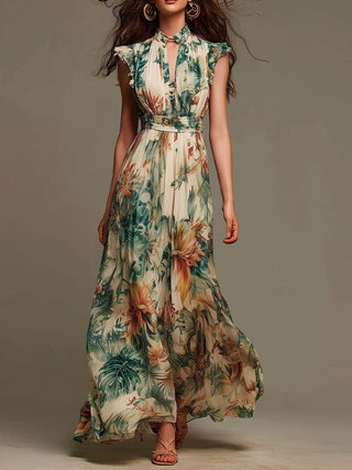 Mélanie | Robe Maxi Fleurie Mousseline