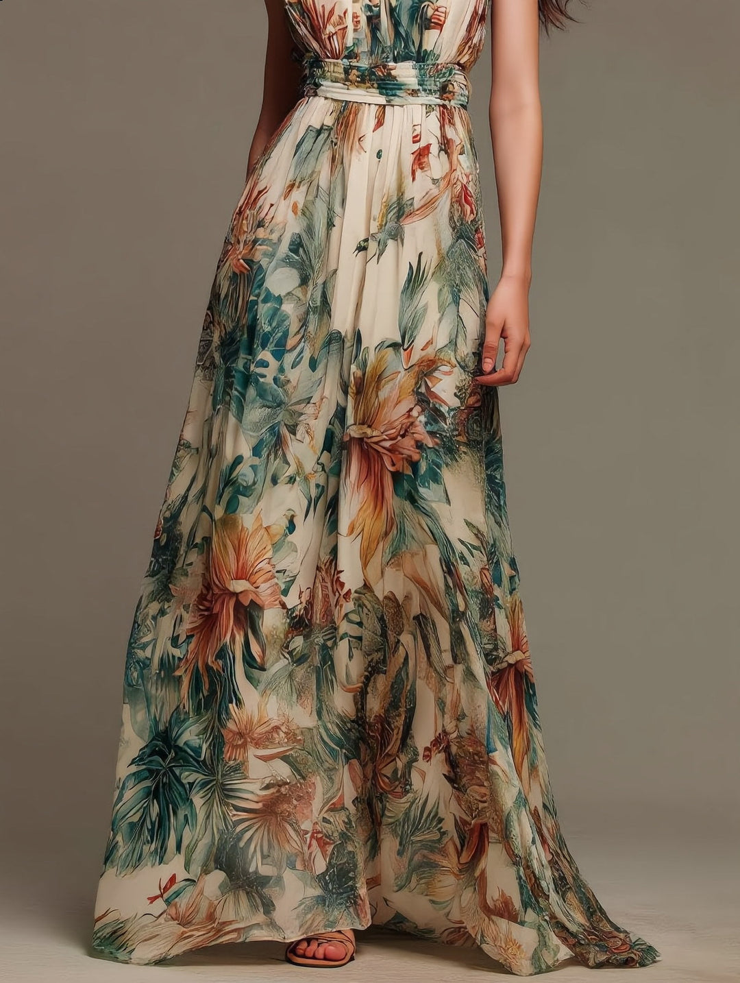 Mélanie | Robe Maxi Fleurie Mousseline