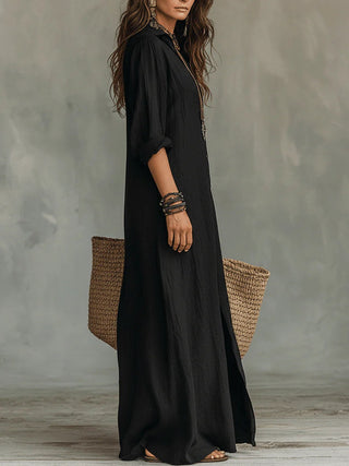 Vanessa | Robe Longue Boutonnée
