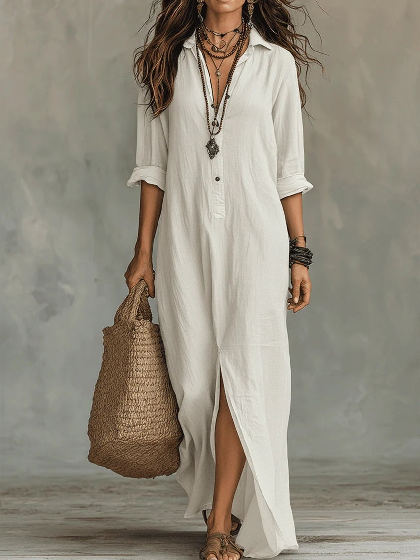 Vanessa | Robe Longue Boutonnée