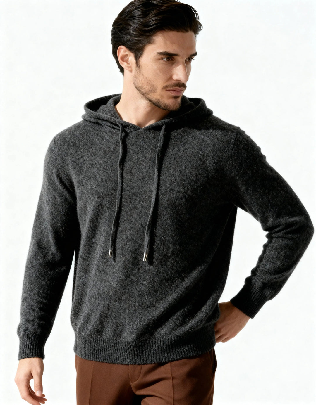 Sweat à capuche 100% cachemire