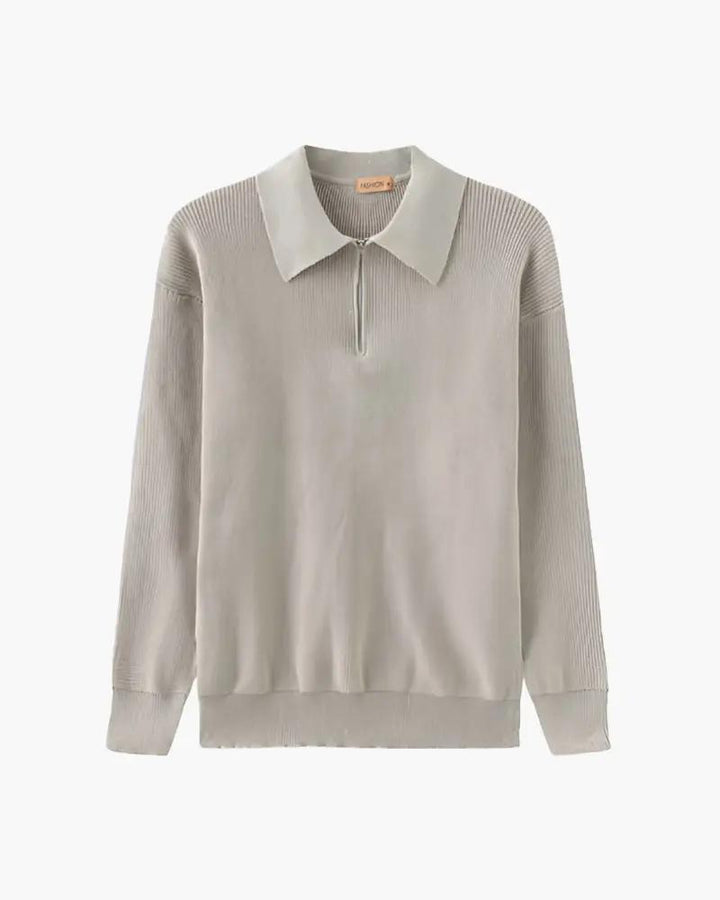 Pull Cesare à demi-zip